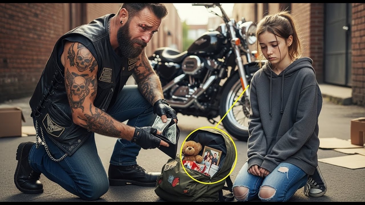 Homeless Girl Returned Biker's Wallet With $3,000 Inside — What He Found in Her Backpack...
