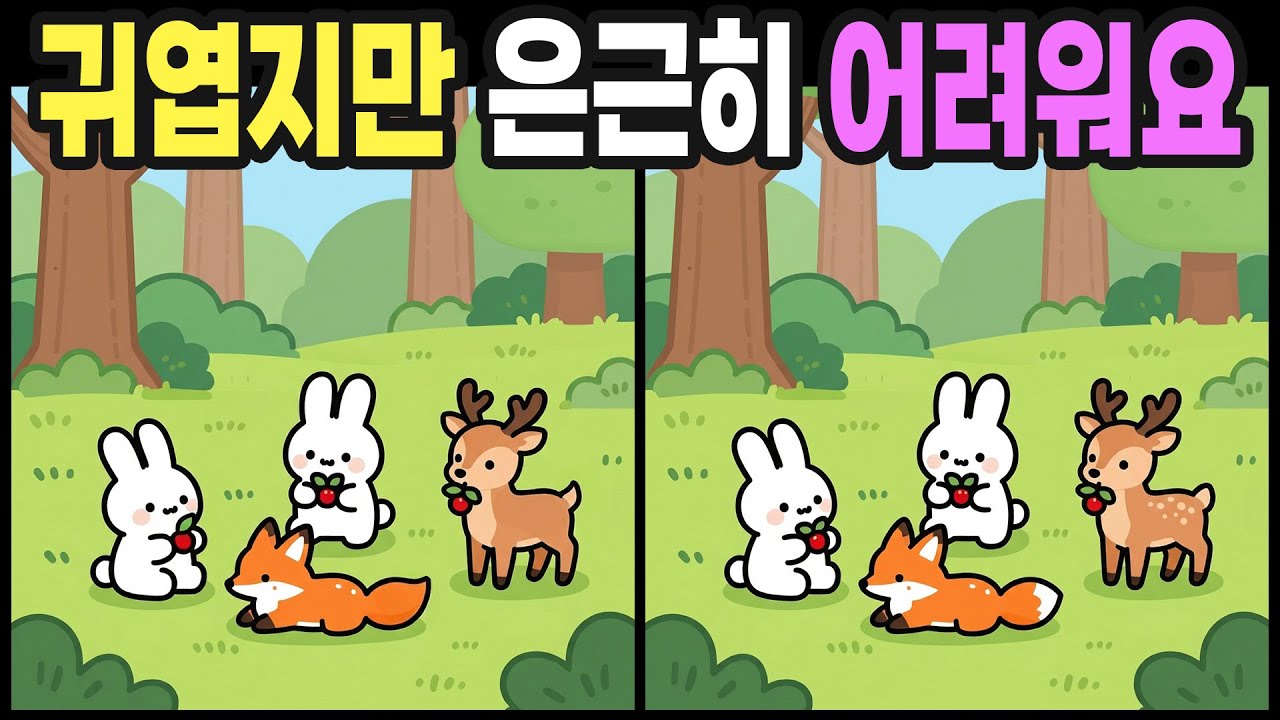 【다른그림찾기】눈 씻고 봐도 안 보이는 신비한 게임! | 틀린그림찾기 | 치매예방퀴즈