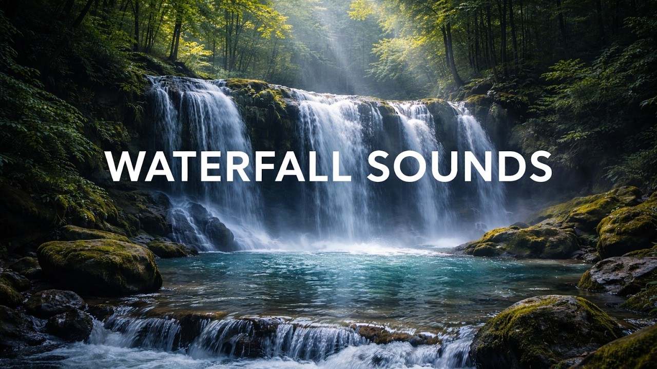 🌊 Relaxing Waterfall Sounds | Nature Sounds for Sleep, Study & Meditation