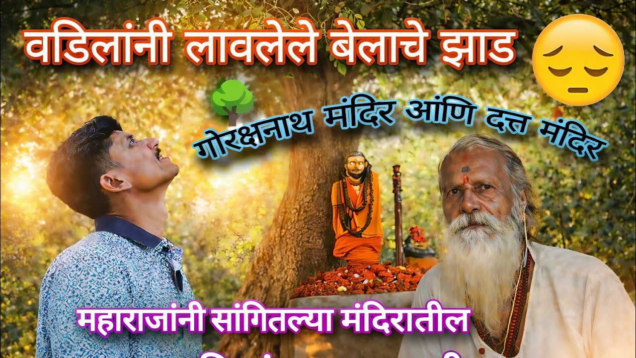 वडिलांनी लावलेले बेलाचे झाड 🌳 गोरक्षनाथ मंदिर 🙏 दत्त मंदिर 🌸