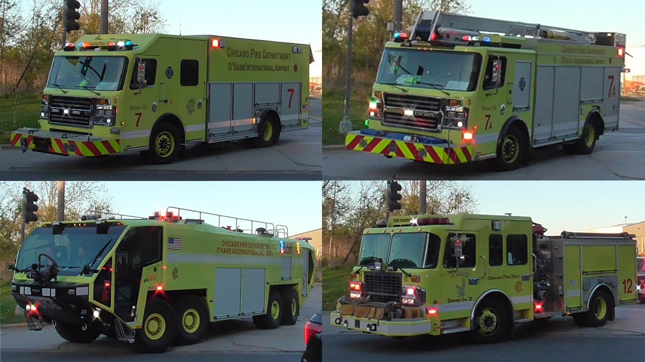⭐Rare - ARFF⭐ Chicago Fire Dept. O’Hare Foam Task Force / Midway Airport Officer Responding