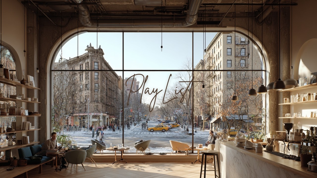 𝑷𝒍𝒂𝒚𝑳𝒊𝒔𝒕_겨울에 잠긴 뉴욕, 창가에 흐르는 미니멀 재즈🎧Snowy New York Windowside Minimal Jazz