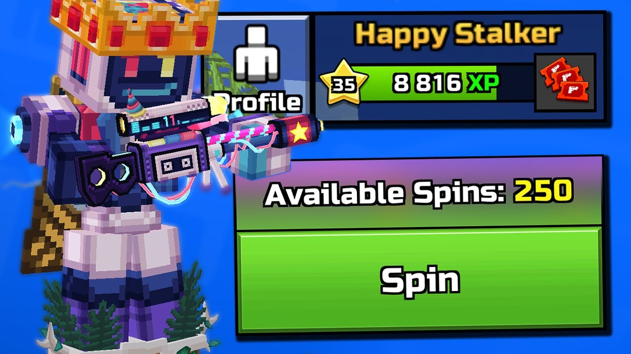 HOW MANY GEMS WILL 250 LUCKY-BOARD SPINS GIVE ME! Pixel Gun 3D F2P?