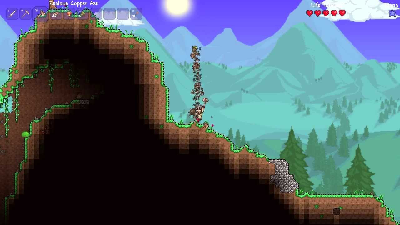 ThemsAllTook plays Terraria - Episode 1: I'm terrible at this game