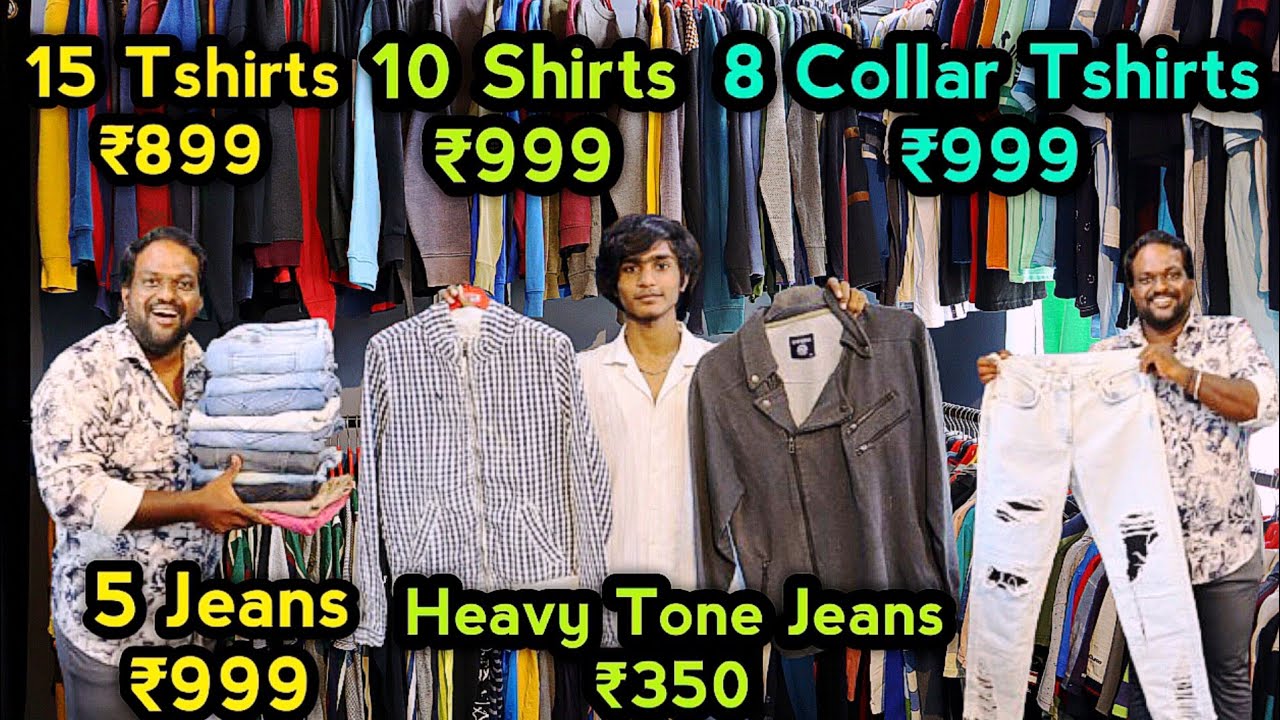 மார்க்கெட்டே மிரள போகுது Shirt Jean T-shirts | 15 Branded Tshirts ₹899 | 10 Shirts/5 Jeans ₹999
