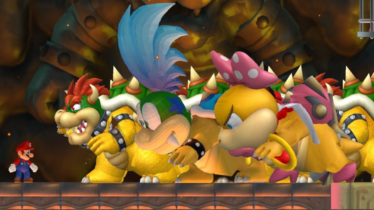 Can Mario Beat 999 Bowser´s and Giant Larry, Wendy Koopalings in New Super Mario Bros. Wii ?