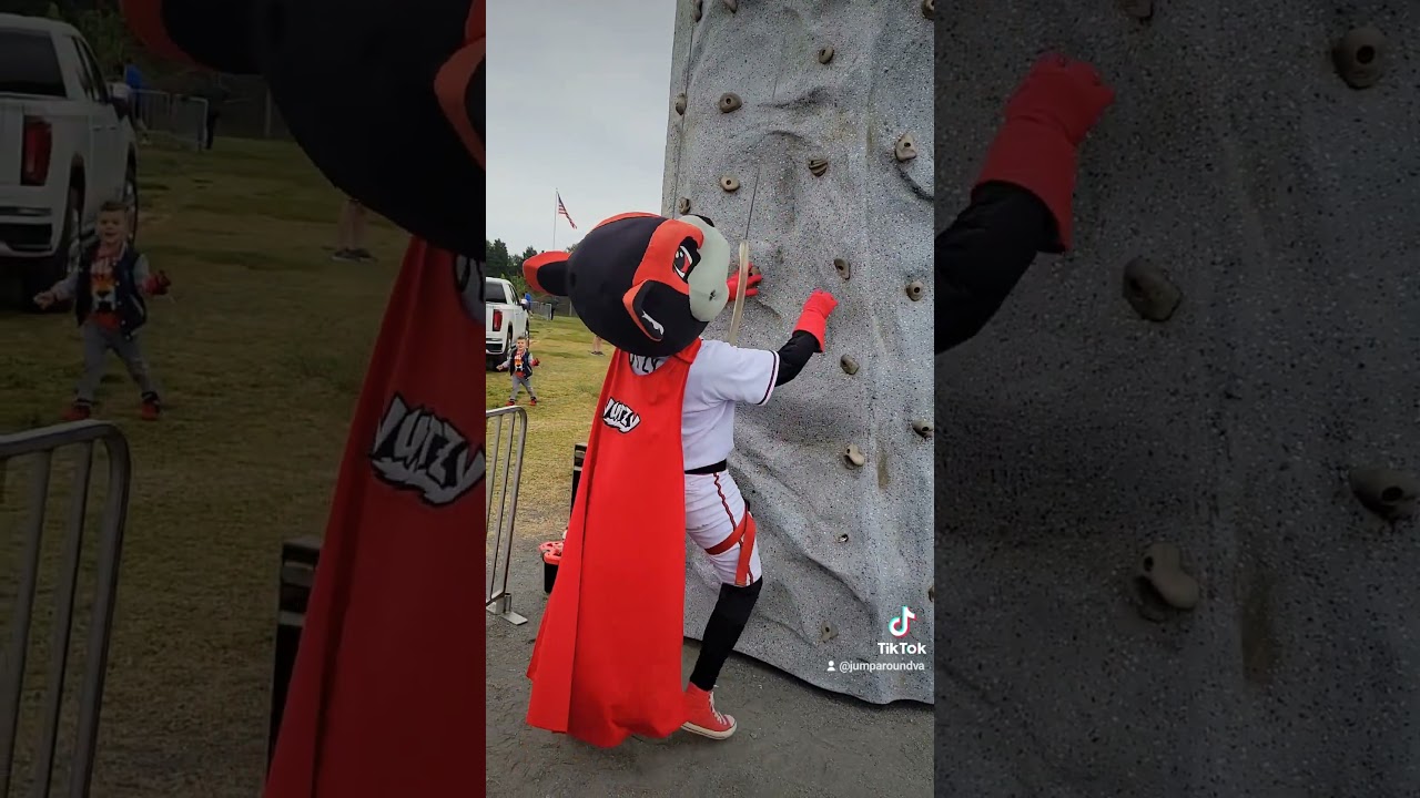 🌟 Meet Nutzy, the beloved flying squirrel mascot of the Richmond baseball, He can fly but not climb