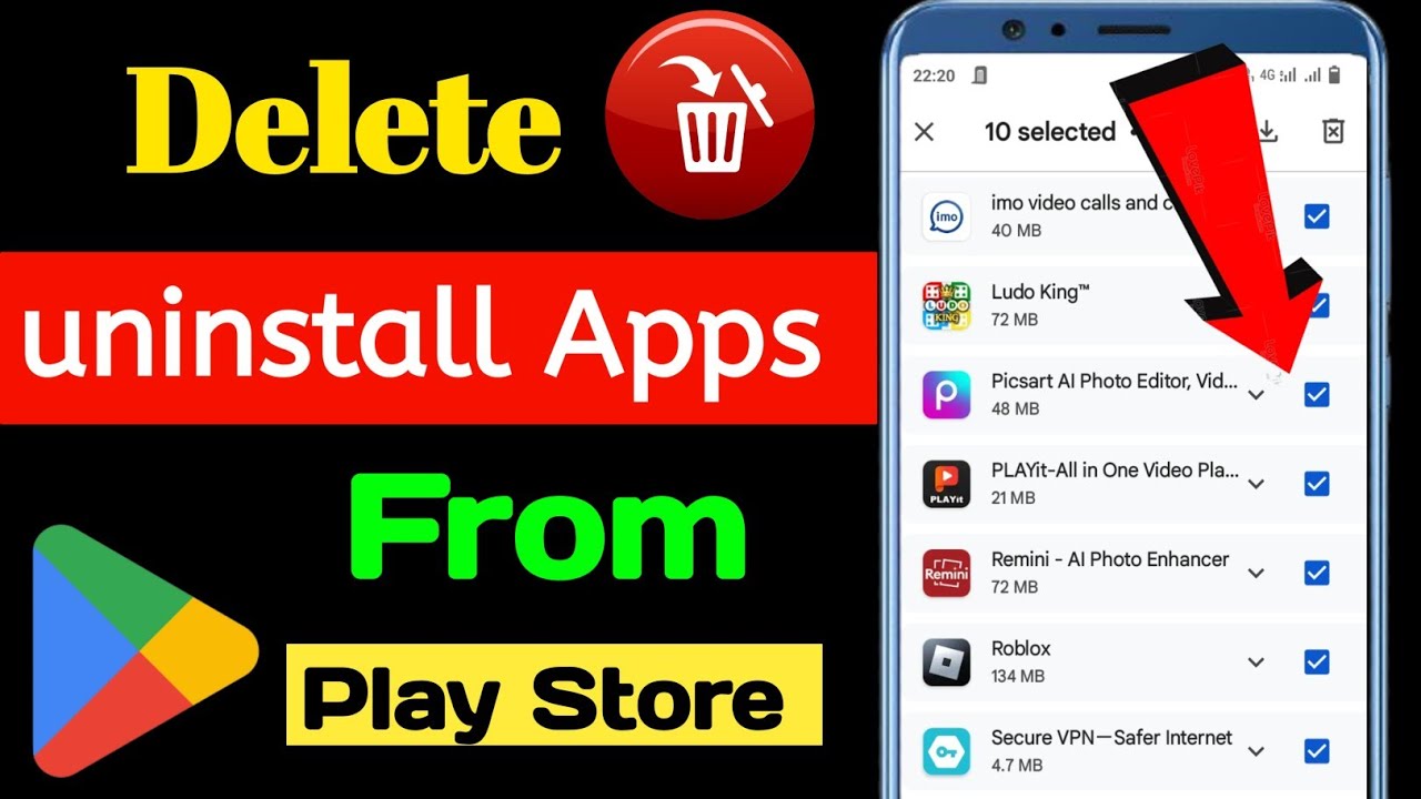How To Delete Uninstall Apps From Play Store | Play Store  Uninstall App  Delete