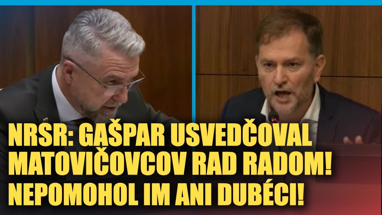 Gašpar USVEDČOVAL Matovičovcov rad radom, nepomohol im ani Dubéci