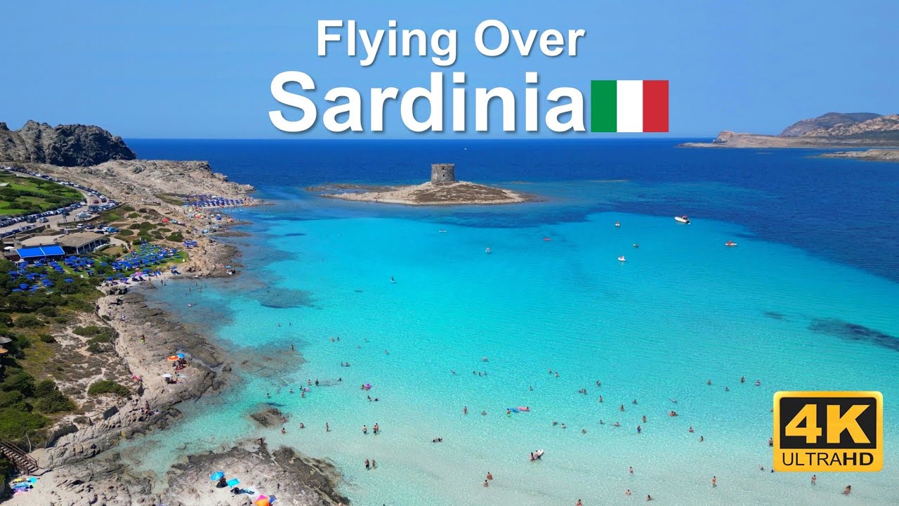 Flying Over Sardinia (4K) | Relaxing Turquoise Water & Coves | Drone Aerials #sardinia #portocervo