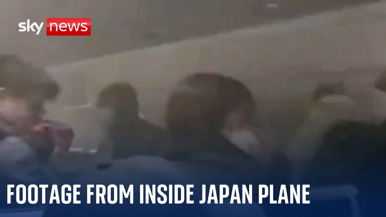 Inside the burning Japan Airlines flight