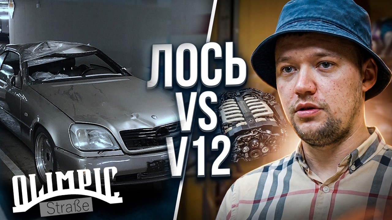Мерседес 600SEC Сбил Лося.