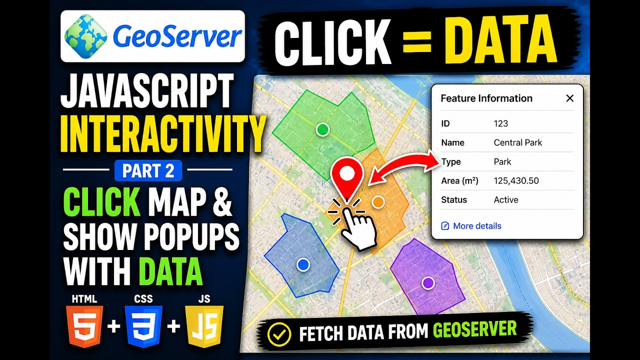 Создайте интерактивное веб-ГИС-приложение с использованием Geoserver, HTML и CSS.