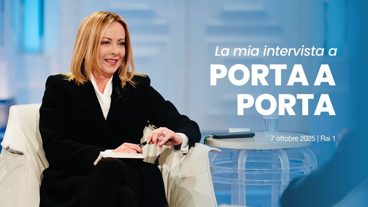 La mia intervista a Porta a Porta | 07 ottobre 2025