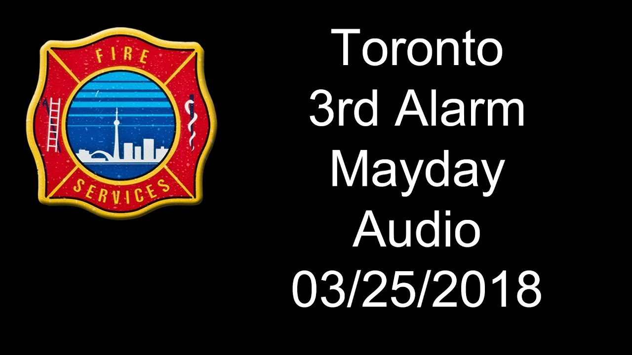 Toronto Fire - Mayday at 3rd Alarm, Firefighter falls from 2-story House, 703 Dupont St., 03/25/2018