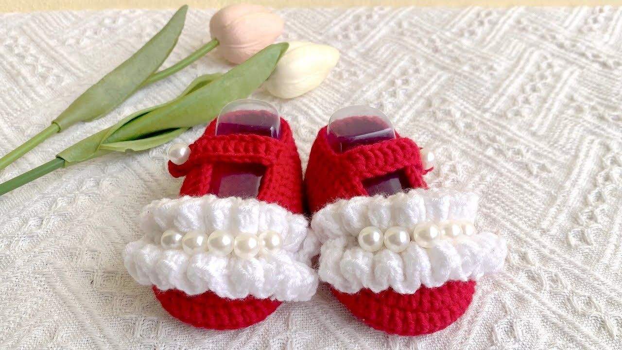 55/ CROCHET BABY SHOSE / Móc giày xinh diện tết cho bé