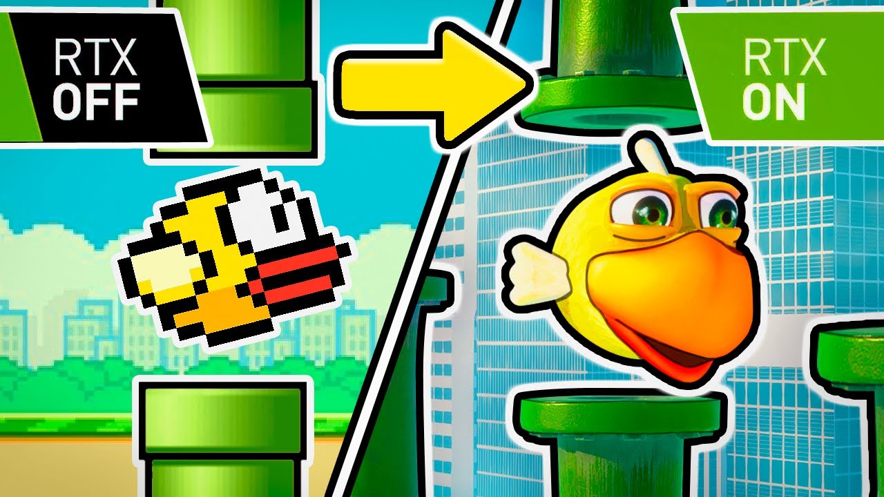 Hice FLAPPY BIRD pero RTX (y destruir&aacute; tu pc...)