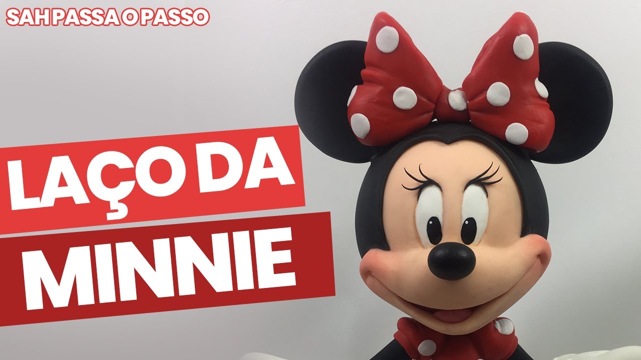 Aprenda a Fazer o LAÇO DA MINNIE em Biscuit - Sah Passa o Passo