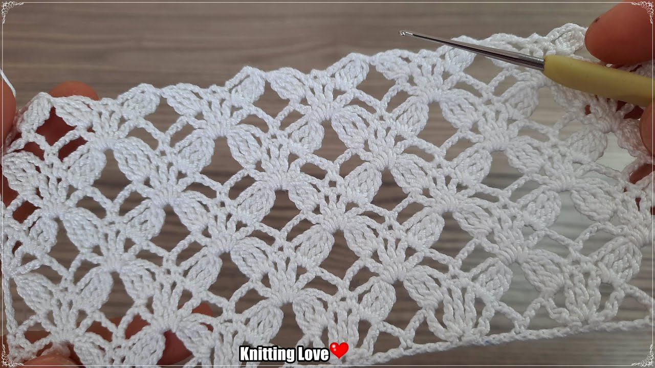 WONDERFUL😍Very Beautiful Crochet Knitting Pattern  Easily applied model in everything Try, sell