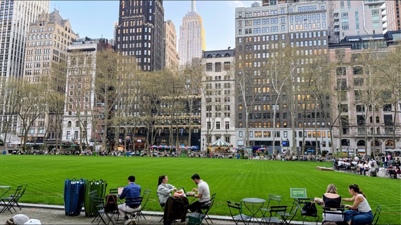 NYC Evening Walk 🌞 From Bryant Park to Washington Square Park