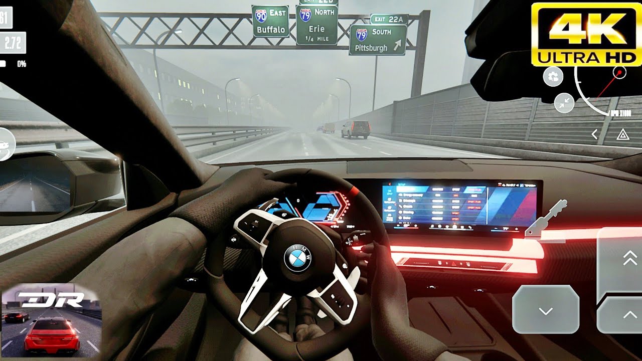 Heavy Fog Highway Pov -BMW M5 G90 - Dream Road Online Gameplay