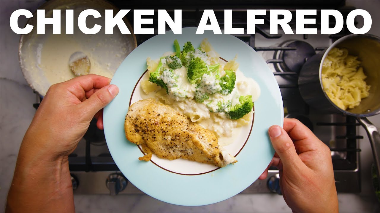 Chicken broccoli pasta Alfredo