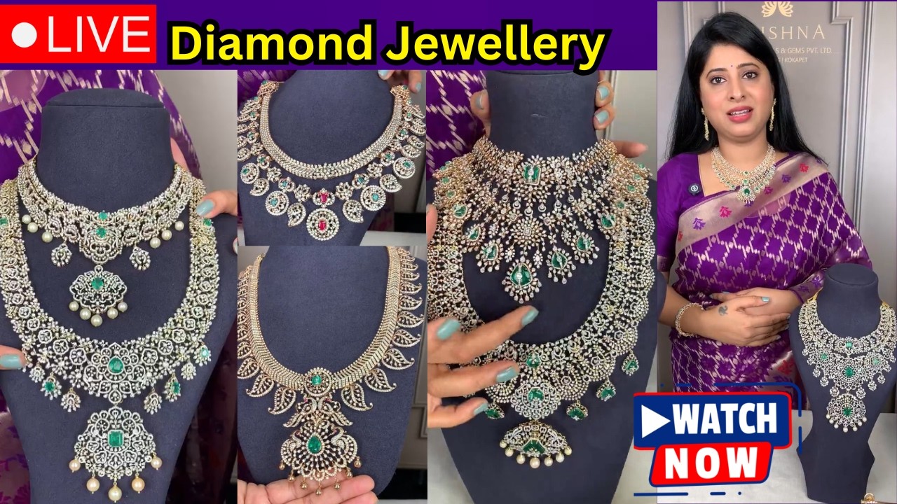 Diamond Bridal Set Jewellery |  Krishna Jewellers |  @Bride Essentials Diamond Necklace