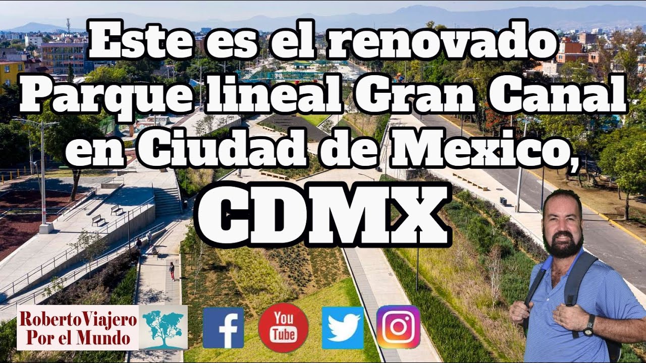 Este es el renovado Parque lineal Gran Canal en Ciudad de Mexico, CDMX