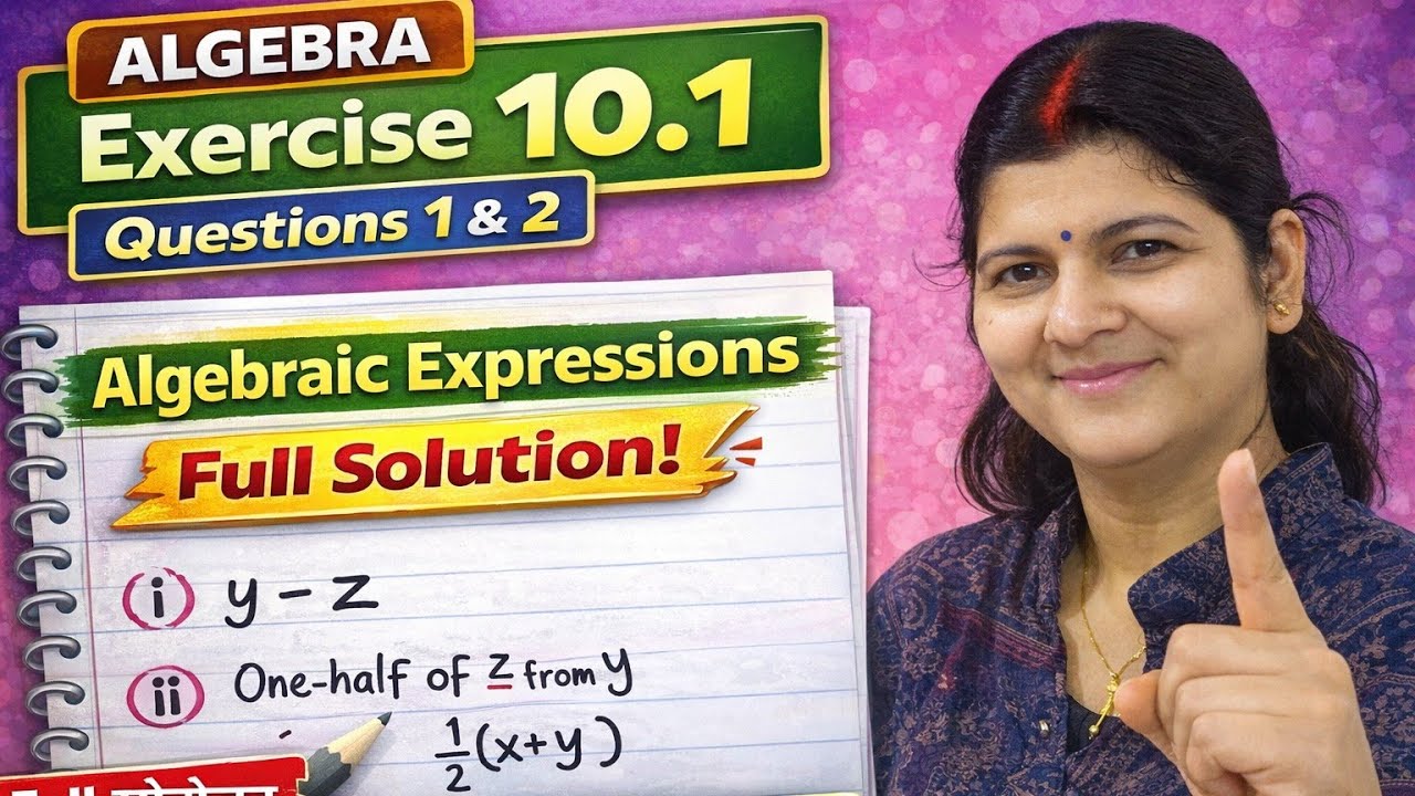 ✍️ Algebraic Expressions Exercise 10.1 | Question 1 & 2 Full Solution | Class 7 Maths🔥💯