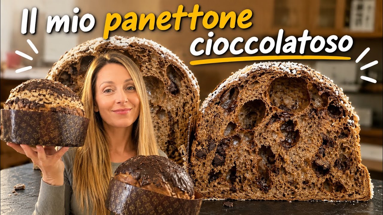 Panettone Cioccolatoso impasto al cioccolato con lievito madre