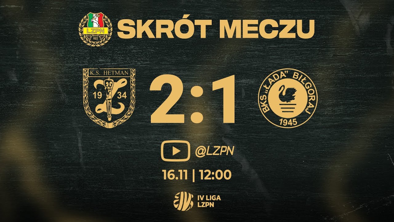Skrót meczu: Hetman Zamość - Łada 1945 Biłgoraj 2:1 #4liga | Sezon 2024/25