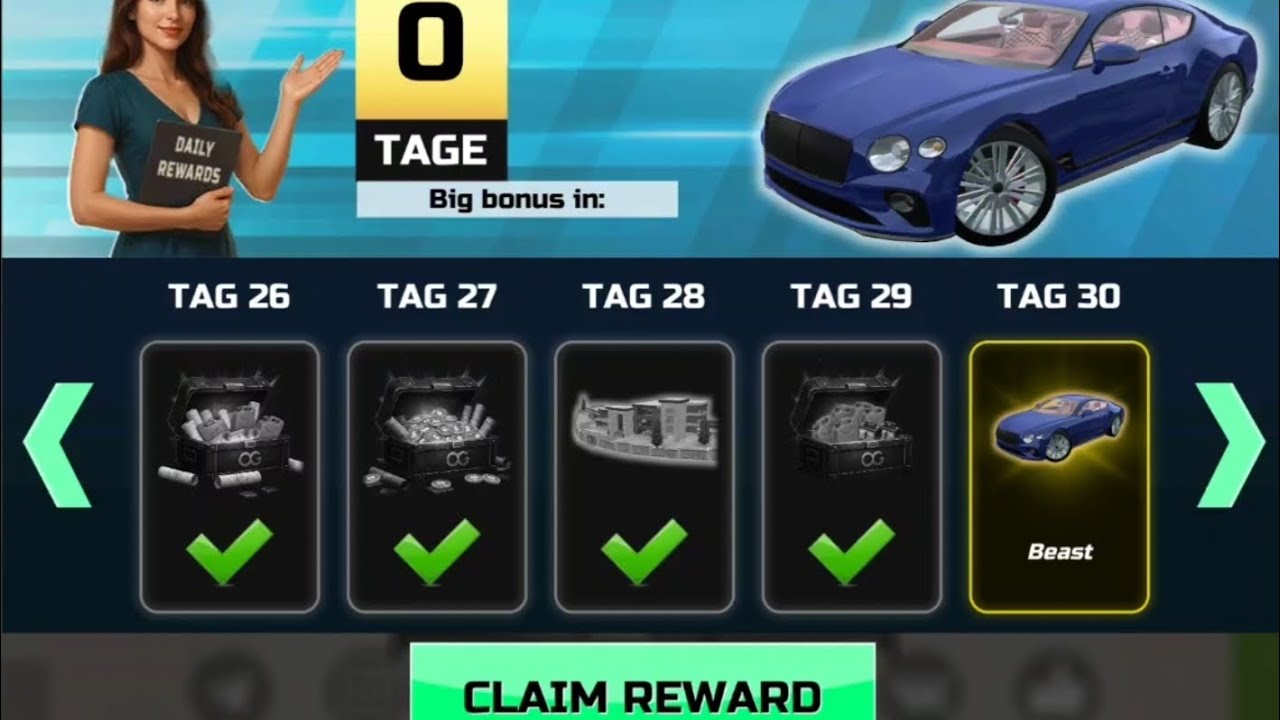 Car simulator Unlock new bonus Car Bentley Continental GT/ Das neue bonus Auto.