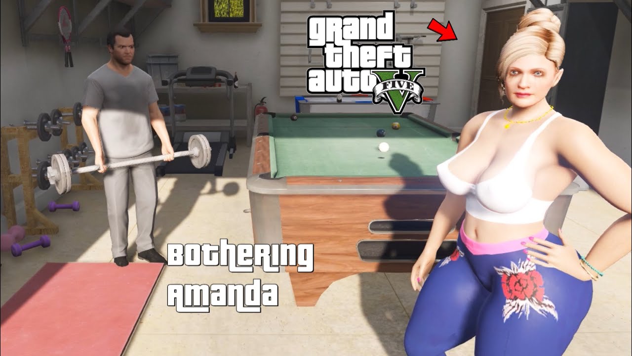 Working out with Amanda in the NEW GARAGE!! (GTA 5 MODS)