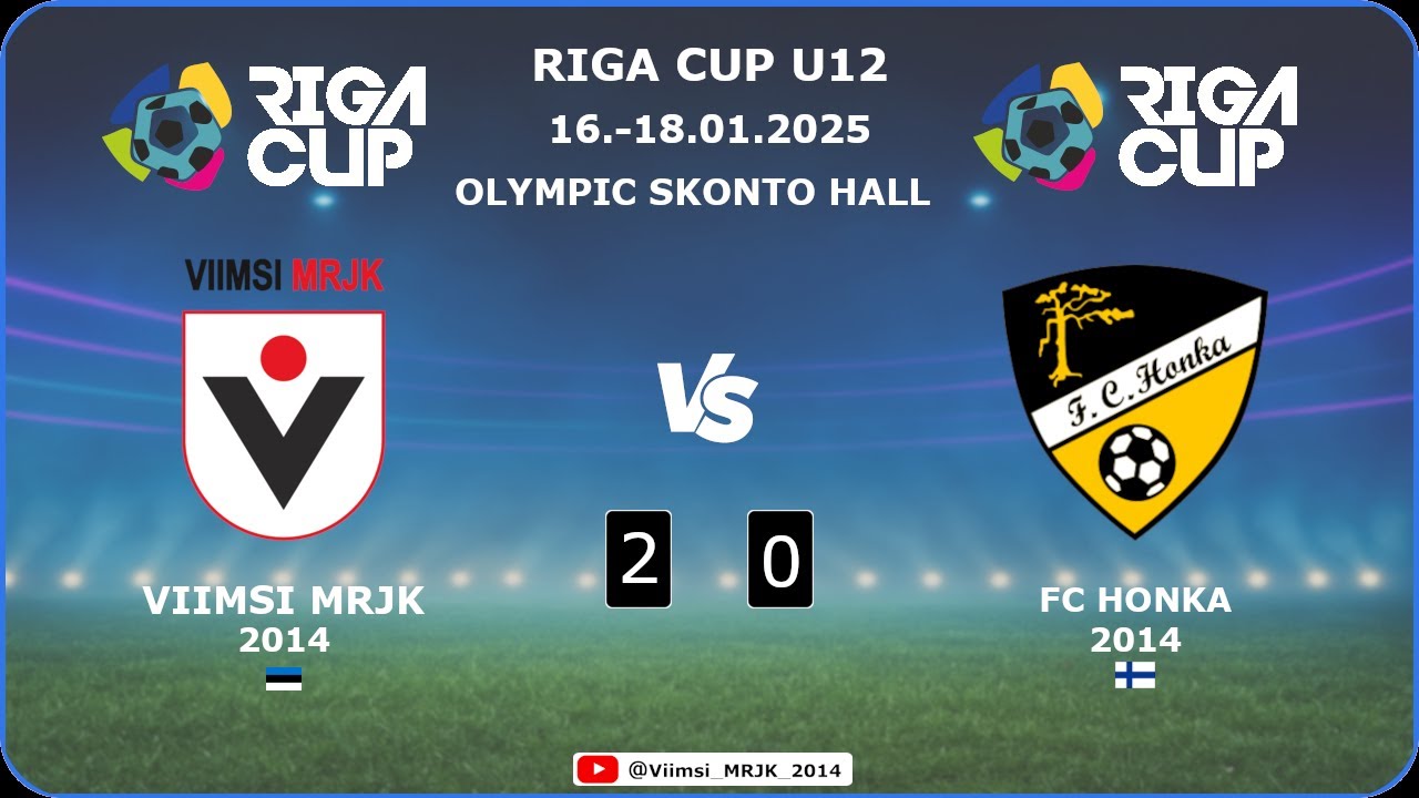 2026.01.17 - Riga CUP U12 - Viimsi MRJK (EST) vs FC Honka (FIN) 2-0