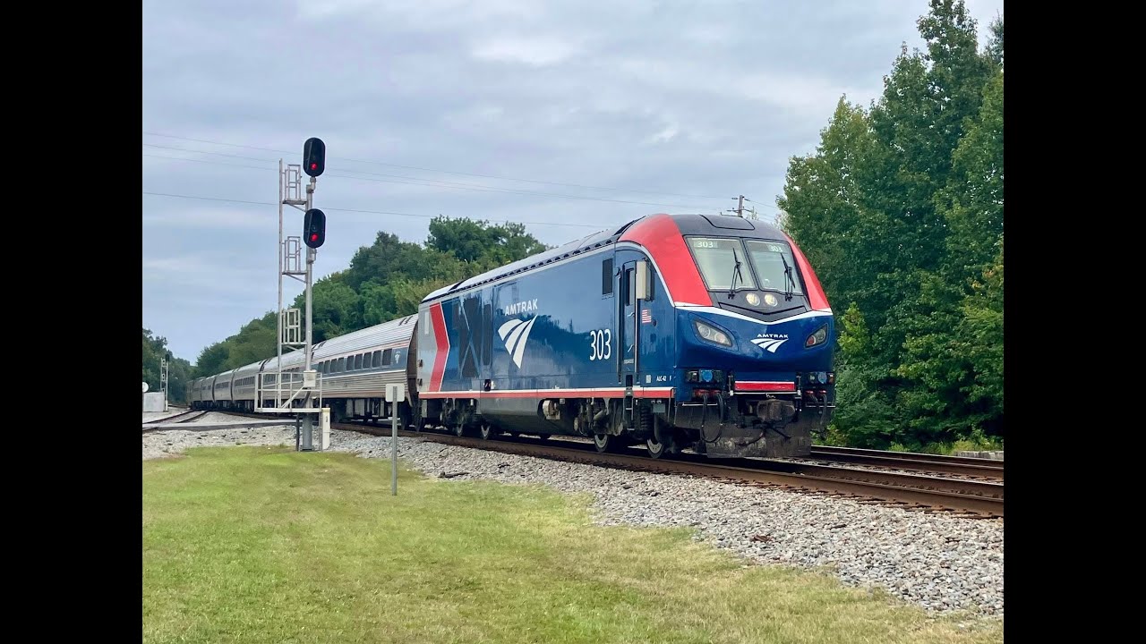 Amtrak, CSX & NS Action In Selma NC Featuring A Phase VI Charger, & Amtrak 301 9/17/2025