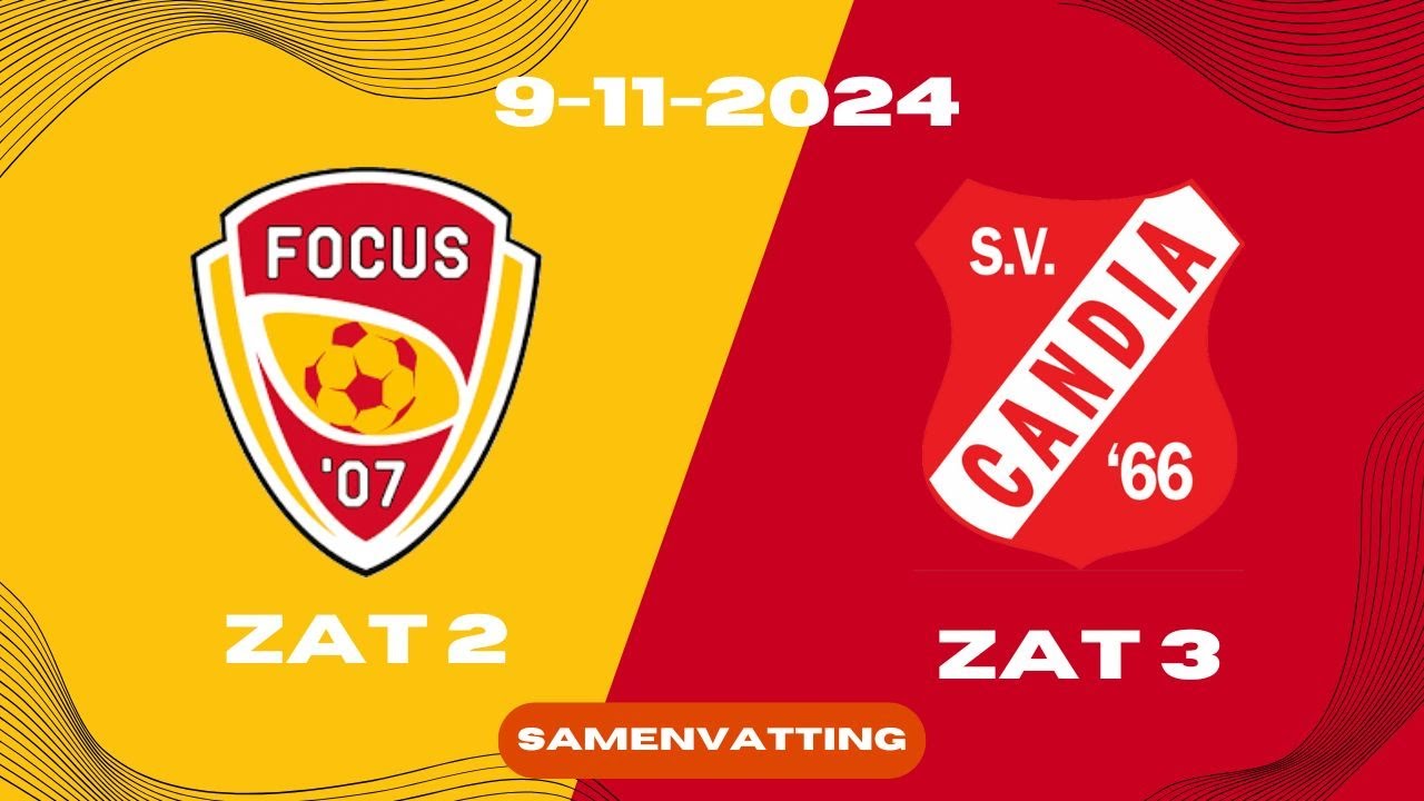 10 Goals bij In Vorm Zaterdag 2 | Focus'07 2 - Candia'66 3 | Samenvatting