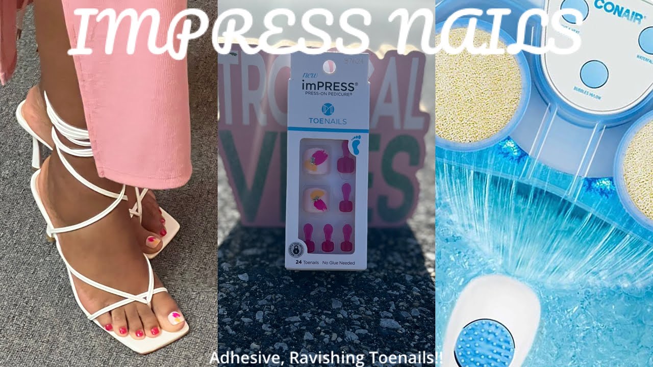 DIY $10 PEDICURE!! | PRESS ON TOENAILS! | Nails by IMPRESS Manicure @KissProductsInc