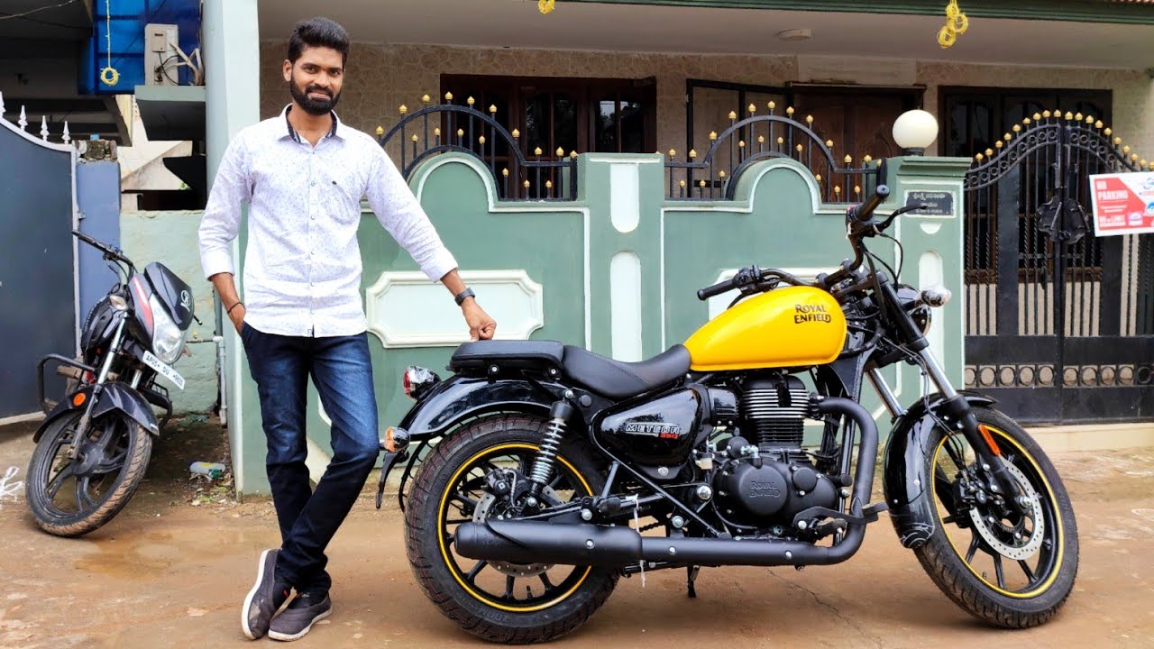 Meteor 350 Review | in Telugu | 2022 Royal Enfield meteor 350 fireball edition | Exhaust sound |