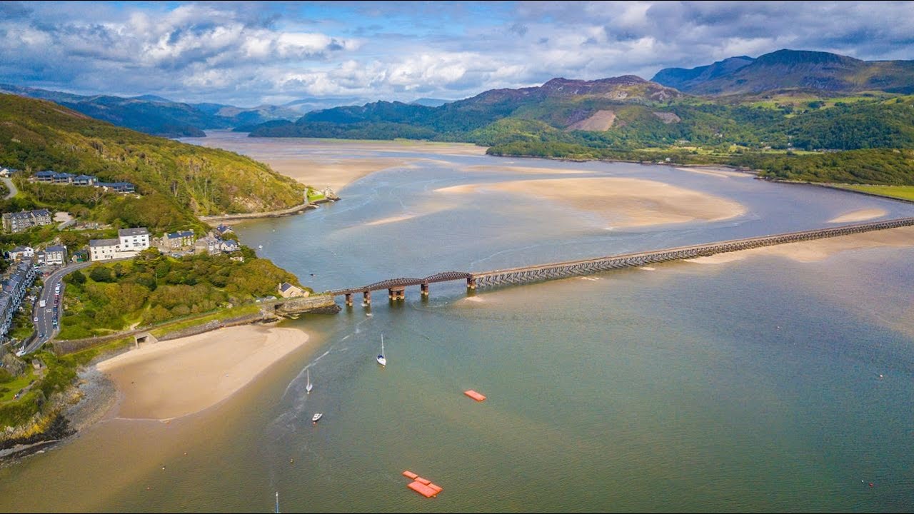 Snowdonia 4K - Llyn Dinas Wild Camping & Morfa Bychan & Mawddach Estuary. Barmouth Beach & Bridge
