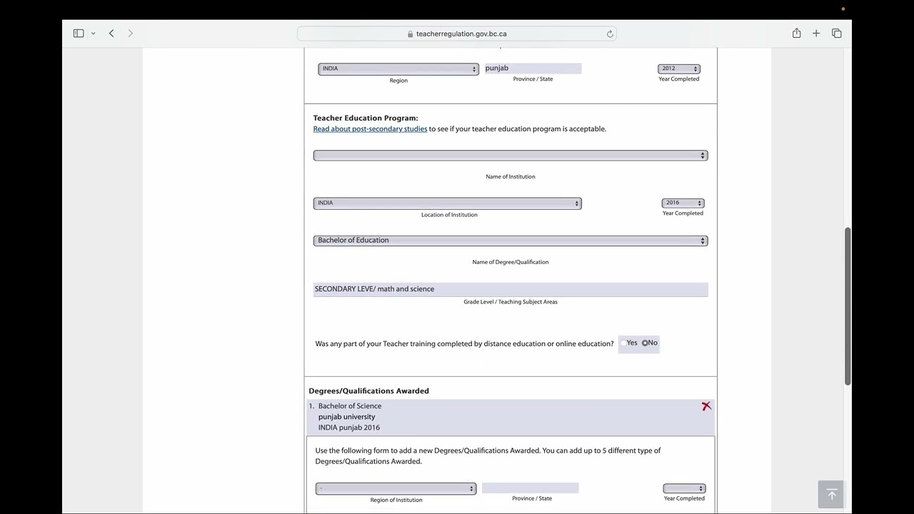 How to apply for Teaching License in British Columbia
