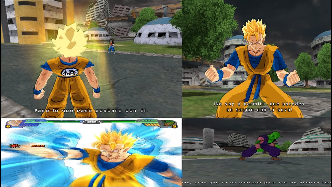 Modo Historia Goku y Piccolo Salvan a Gohan del Futuro Dragon Ball Z Budokai Tenkaichi 3