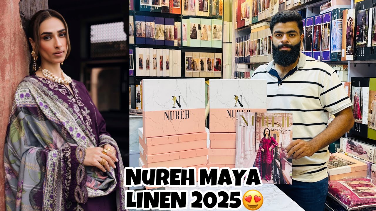 NUREH MAYA LINEN COLLECTION 2025 | UNSTICHTED DESIGNER WINTER COLLECTION’25 | LINEN SUITS 2025