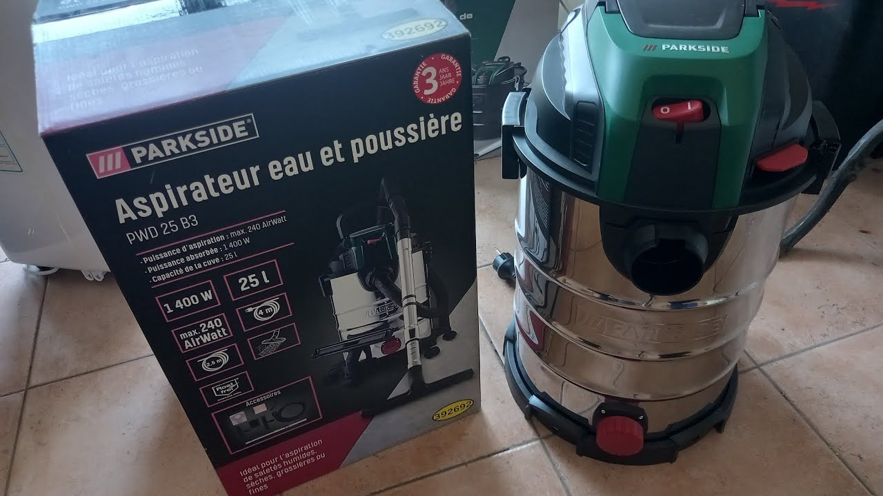 ASPIRATEUR EAU ET POUSSIERE PARKSIDE PWD25B3