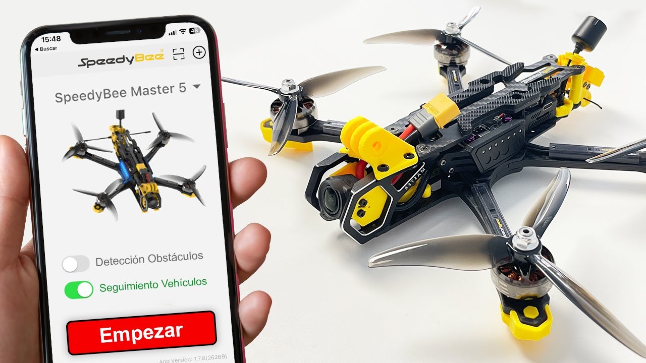 ☕️ probando el drone del futuro. Hoy (va con app)