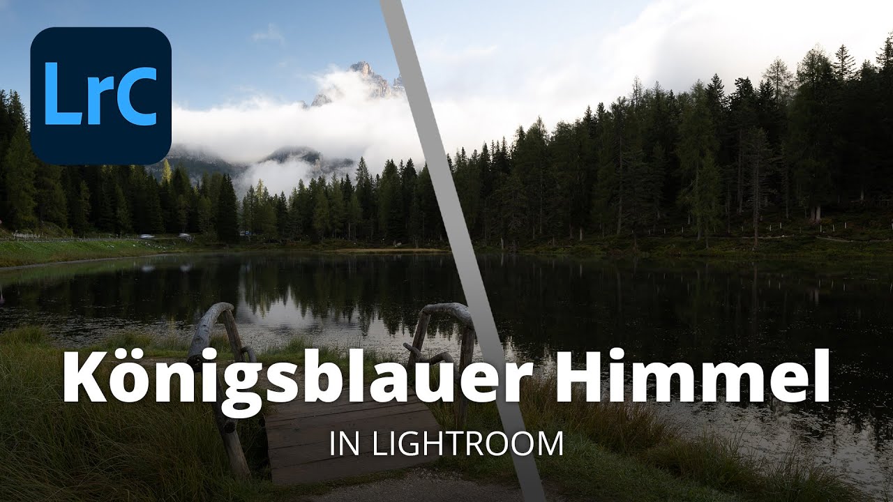 Königsblauer Himmel in Lightroom