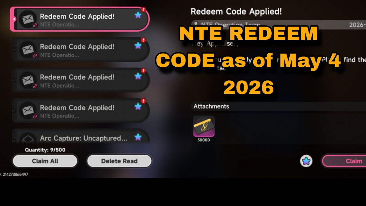 NTE REDEEM codes as OF (MAY 4 2026 Hurry Before it get expred!