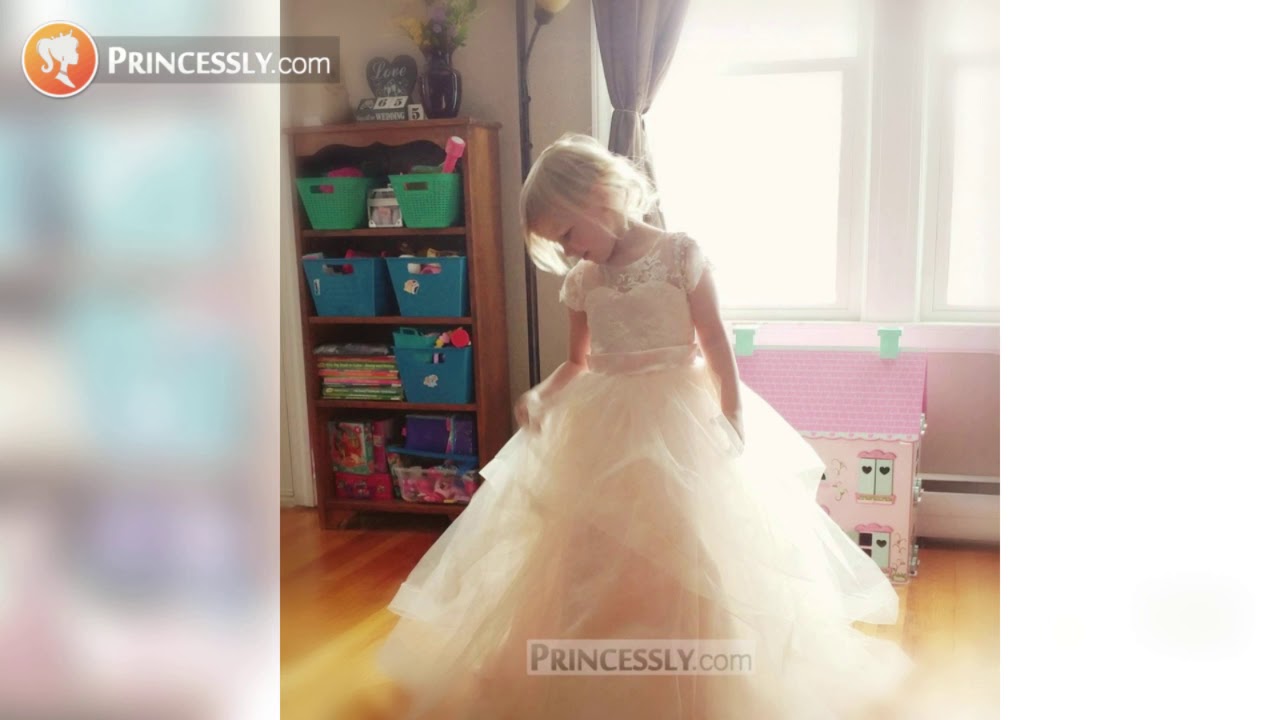 Horsehair Lace Tulle Ball Gown Wedding Flower Girl Dresses | Princessly Dresses