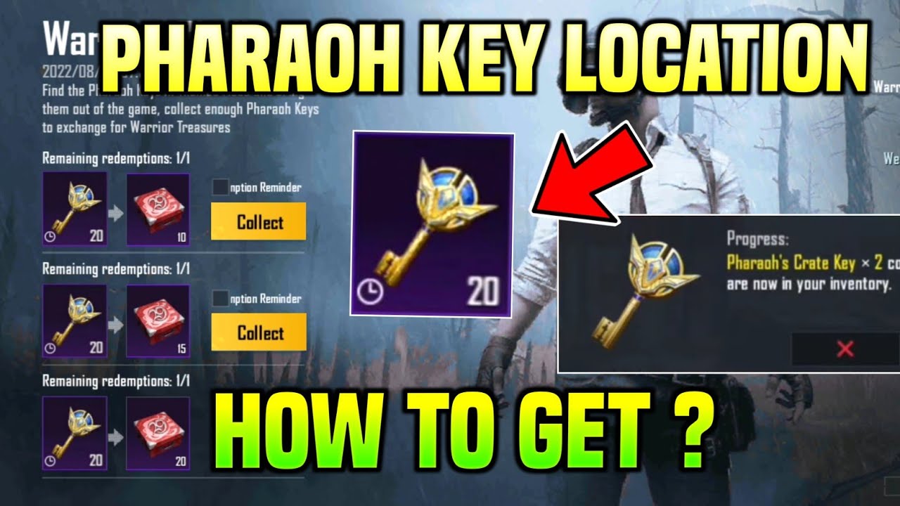 Bgmi Pharaoh Crate Key Location // How to Get Pharaoh Key ? Bgmi New Event