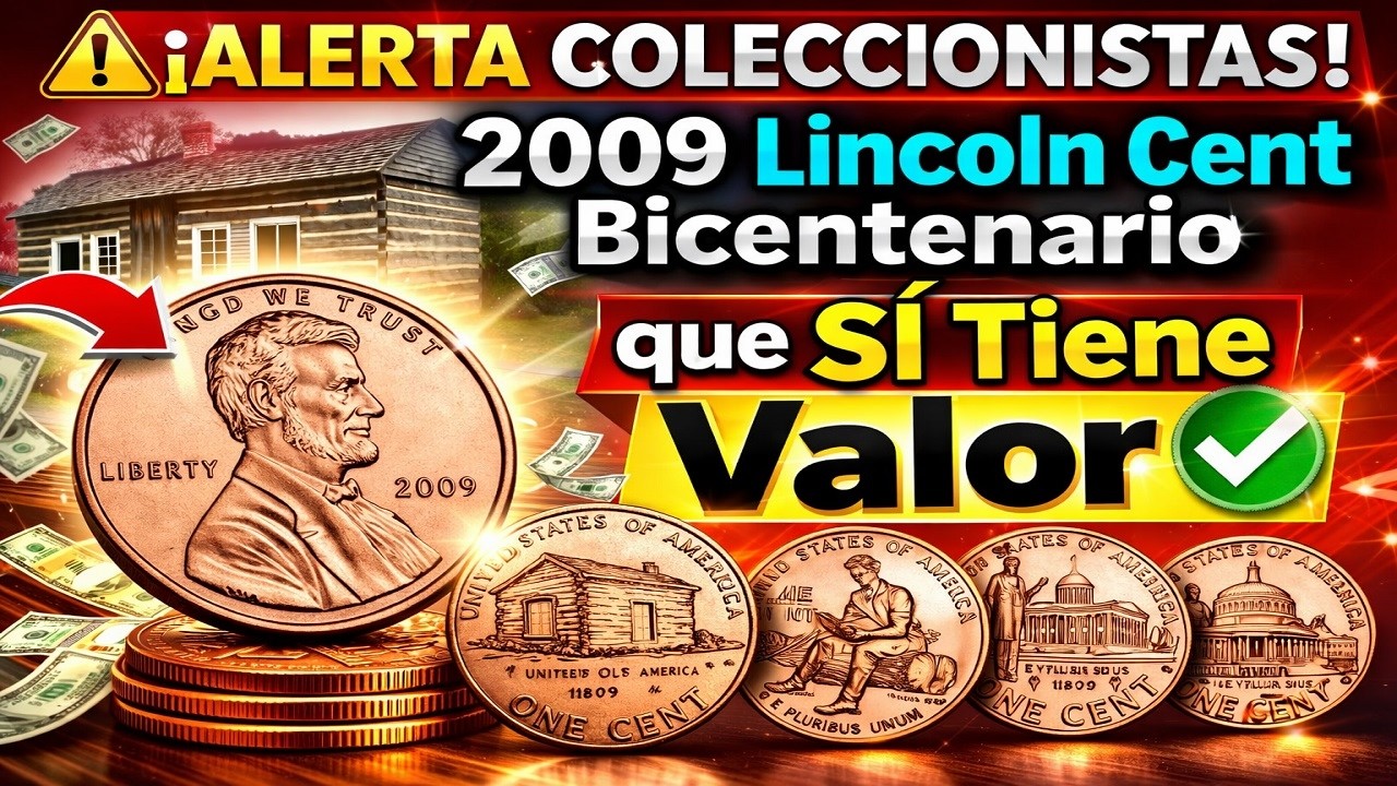 .¡Alerta Coleccionistas! 2009 Lincoln Cent Bicentenario que Sí Tiene Valor V24-26