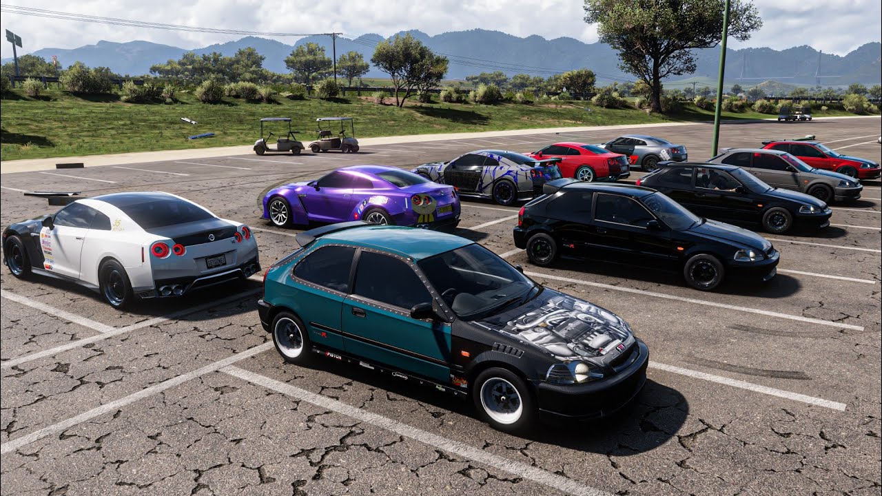 Forza Horizon 5 | Craziest AWD Nitrous Cash Days | Nissan GT-R Vs Honda Civic | Custom Drag Track